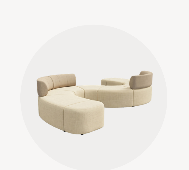 Camino contract lounge for hospitality interiors