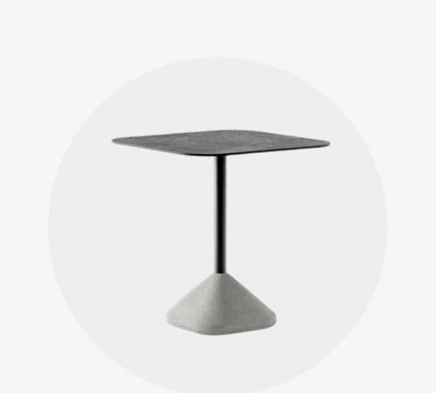 Concrete contract table for hospitality interiors