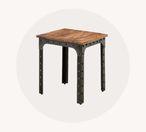 Industrial contract table for hospitality interiors